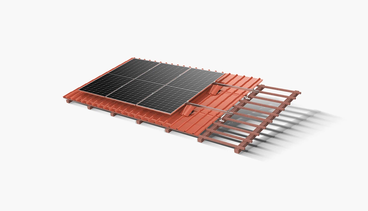 Solvic solar panel mounting brackets and roof attachment kit – adjustable tilt mounting rails with hardware for residential rooftop solar panel installation, compatible with 600W modules